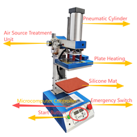 Máquina de Impressão por Transferência Térmica Automática Pneumática Nova 15x20cm para Etiquetas de Camisetas, Impressão de Logotipos em Roupas e Couro