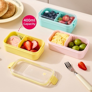 Large-capacity Outdoor Portable Separated Student <b>Lunch</b> Camping Fruit Bento Box With Flatware Cutlery <b>Sets</b> - Product Image 1