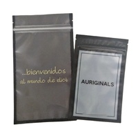 Sac en mylar noir mat étanche en plastique imprimé personnalisé sac d'emballage pour écouteurs câble USB zip-lock accessoires de téléphone