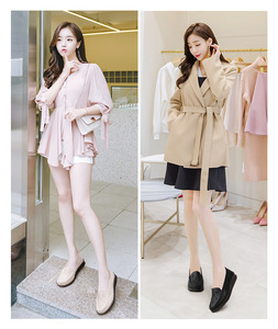 Chaussures décontractées tendance en toile à semelle souple en caoutchouc avec blocs de couleur, collection automne 2026 - Product Image 6