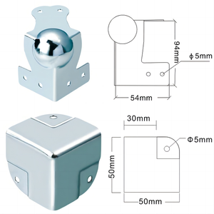 מקרה טיסה חלקי חומרה פינת מגן קיר בסגנון מתכת דקורטיבי פינתית מגן משולש מחזקת סוגריים - Product Image 1