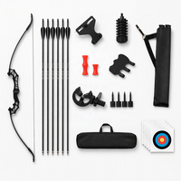 Ensemble d'arc à poulies HT avec viseur en T métallique, kit d'entraînement extérieur avec carquois, flèches et cibles, force de tir de 40 lb, protège-doigts en silicone