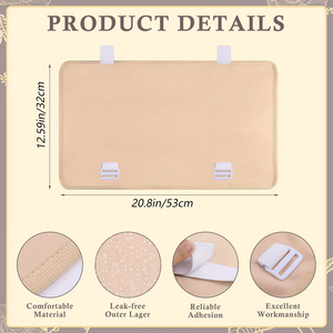 Compresas de aceite de ricino ajustables, a prueba de fugas, para alivio de la espalda, kit de compresas de aceite de ricino reutilizables para masaje, hígado y cuerpo - Product Image 4