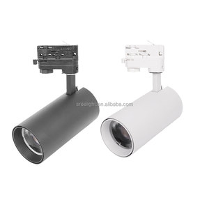 Projecteur <span class=keywords><strong>sur</strong></span> <span class=keywords><strong>rail</strong></span> LED COB 20W du fabricant, boîtier en aluminium, faisceau réglable 15-60° °   Spotlight <span class=keywords><strong>sur</strong></span> <span class=keywords><strong>rail</strong></span> orientable CRI≥80 pour salle d'exposition et magasin - Product Image 5