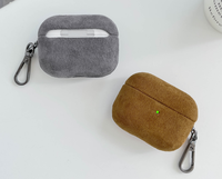 Étui en cuir de vachette véritable Micro velours de qualité supérieure pour AirPods 4 3 2 Pro accessoires pour casque en cuir Micro velours