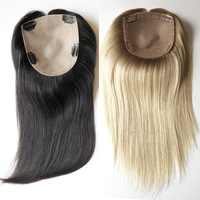 Nouveau stock injection soie base femmes système de remplacement de la perte de cheveux toupets véritable chinois cuticule remy cheveux humains topper avec clips