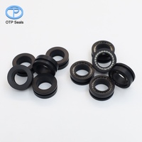 Joints rotatifs personnalisés en PTFE avec ressort, joints en polytétrafluoroéthylène avec fibre de carbone, ressort en V, joint torique FKM, non standard, fabrication OEM