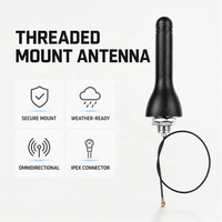 Antenne extérieure 80 mm, gain 5 dBi, 433 MHz, étanche, à visser, type champignon, pour télécommande de meuble