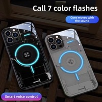 Étui de téléphone à lumière LED lumineuse de luxe Étui de téléphone portable à LED