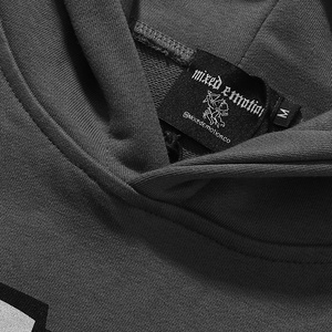 Sudadera con capucha con lazo de monstruo de emoción mixta de algodón 100% de peso pesado de alta calidad con estampado de monstruo para hombres y mujeres - Product Image 4