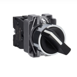 Interruptor Selector <span class=keywords><strong>de</strong></span> Llave, Easy Harmony XB2, Metal, Negro, 22mm, Llave No. 455, 2 Posiciones, Permanecer Colocado, Lado Izquierdo Extraíble, 1NO - Product Image 1