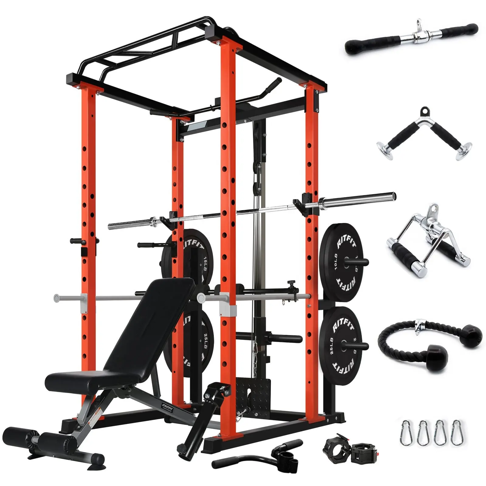 Manufacture Power Cage Home Gym Package Custom Multi Functional Strength Machine squat rack Avec Lat Pulldown Cable Crossover