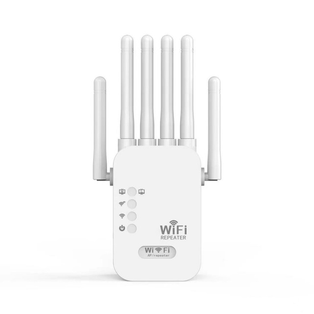 300Mbps WiFi Repeater Wireless WIFI Signal Extender 2.4G Wi-Fi Signal Amplifier Booster Long Range WiFi Router 6 Antenna