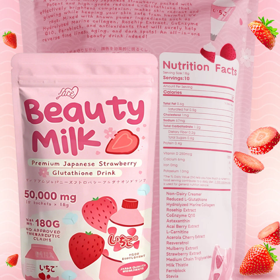 OEM ODM Premium Beauty Milk Powder Skin Whitening Face Strawberry ...