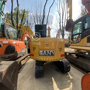 Excavadora sobre orugas SANY SY75C de segunda mano de 7,5 toneladas con motor Isuzu, bomba Kawasaki y motor, 1 año de garantía a la venta - Product Image 4