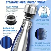 DAJI HYDRO 500ml Blanc Isolé Bouteille En Acier Inoxydable Boire Directement pour Gym Vélo Équitation Adultes Logo Nouveauté Applicable