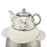 Machine à thé électrique turque de haute qualité, bouilloire en acier inoxydable, samovar d'urne à thé ou de théière électrique