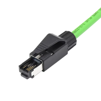 Westsam puissance industrielle électrique IP67 étanche M8 4 broches D Code montage sur panneau soudure circulaire RJ45 connecteur femelle ProfiNet