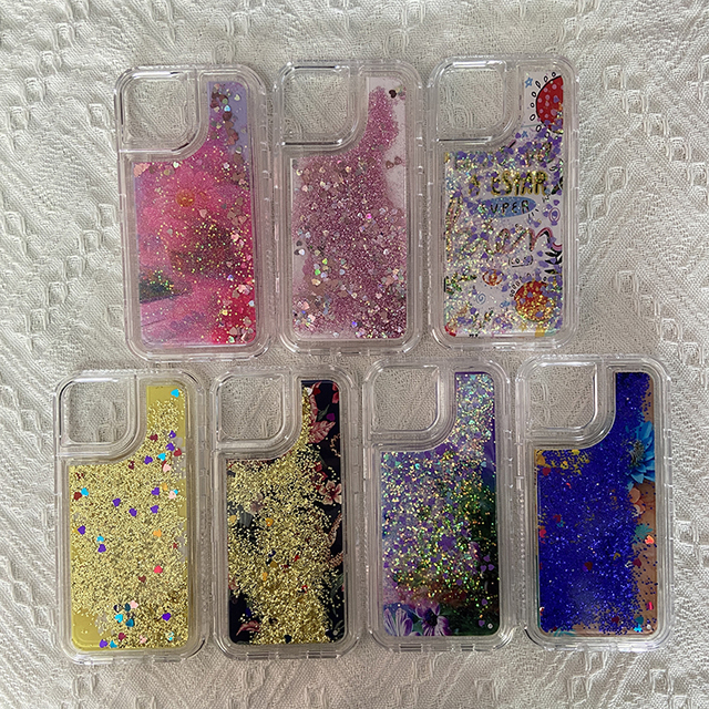 Free Sample Custom 3D Manufacturer Liquid Sand Phone Case for VIVO V25E V27E S16E