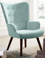 Fauteuil d'appoint moderne inclinable et pliable en velours bleu marine, capitonné losanges, pour salon, salle à manger, appartement