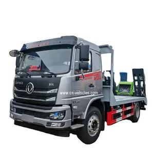 Dongfeng 4X2 Flatbed Truck With Rear Metal ladder For Load Goods and Car Transport Truck