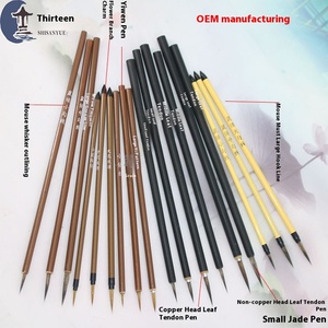 Pincel de caligrafía china tradicional hecho a mano Weizhuang, pelo de nailon de excelente grado, tamaño de 18,8 cm-25cm para adultos y niños - Product Image 2