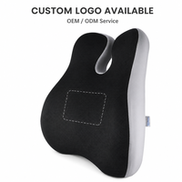 Coussin de soutien lombaire ergonomique en mousse à mémoire de forme pour chaise de bureau, coussin dorsal respirant réglable pour soulager la douleur, bureau à domicile