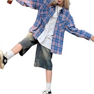 Shorts en jean taille mi-haute amples pour femme, style Y2K, jorts en denim à jambe large, jeans d'été gothiques, décontractés, streetwear rétro - Product Image 5