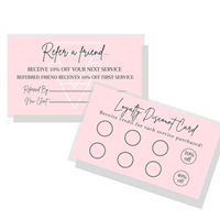 Carte de fidélité personnalisable, cartes de fidélité à perforer pour les petites entreprises, cartes de fidélité en papier inscriptibles
