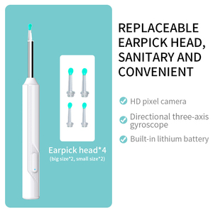 <span class=keywords><strong>Nettoyeur</strong></span> <span class=keywords><strong>d</strong></span>'oreille électrique portable Offre Spéciale <span class=keywords><strong>avec</strong></span> kit <span class=keywords><strong>d</strong></span>'élimination du cérumen intégré à la lumière de la <span class=keywords><strong>caméra</strong></span> pour un usage domestique connexion WiFi US Plug - Product Image 5
