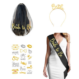 <span class=keywords><strong>Bride</strong></span> To Be Sash Set Bridal Shower Sash decorazioni forniture Kit decorazioni per feste di addio al nubilato <span class=keywords><strong>Team</strong></span> <span class=keywords><strong>Bride</strong></span> Wedding Balloon Set - Product Image 6
