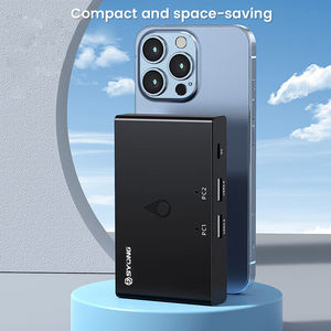 Commutateur <span class=keywords><strong>KVM</strong></span> USB SYONG, sélecteur de partage, commutateur USB 2.0, 2 entrées 4 sorties, boîtier en plastique pour ordinateur portable, imprimante, caméra, clavier - Product Image 5