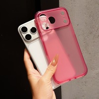 Coque de téléphone semi-transparente mate antichoc avec airbag et grande fenêtre pour appareil photo, en TPU souple, pour iPhone 17 18 Pro Max