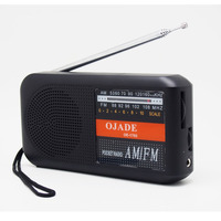 Radio portable AM FM CR-X05, nouveau design, petit transistor, récepteur ondes courtes, radio rétro, radio AM FM, noir