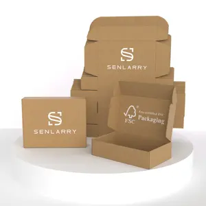 豪华定制标志鞋衣盒包装可折叠运输盒包装瓦楞纸箱