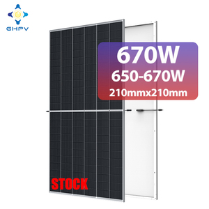 Ghpv โซลาร์เวอร์เท็กซ์คลังสินค้ายุโรปสีดำทั้งหมด650W 655W 660W 665W <span class=keywords><strong>670</strong></span> wts GH G66 pannelli fotovoltaici - Product Image 1