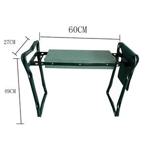 Banc de jardin multifonctionnel avec sac à outils, pliable, pour travaux en extérieur - Product Image 2