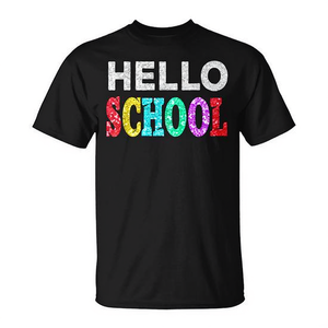T-shirt promotionnel personnalisable « Bonjour la rentrée scolaire » – Vêtements pour le premier jour d'école - Product Image 2