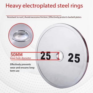 Krom Çelik Ağırlık Plakaları Elektrokaplama Olimpik Halter Plakası 2.5kg-25kg Kalibre Edilmiş Ağırlık Diski Spor Salonu Güç Antrenmanı için - Product Image 3