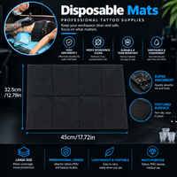 Bavoirs dentaires jetables noirs imperméables pour tatouage, en papier, hygiène multi-niveaux, anti-fuite, pour nettoyage buccal