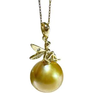 Colgante de Plata S925 con Estilo de Ángel, Cuentas Redondas de 8-11 mm, Accesorios de Perlas para DIY 3487 - Product Image 5