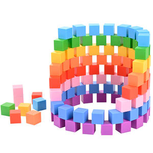Giáo Dục Sáng Tạo DIY Nhựa Cubes Câu Đố Từ Đồ Chơi Trẻ Em Xây Dựng Khối Thiết Lập Montessori <span class=keywords><strong>2</strong></span>.5Cm Từ Khối Cho Trẻ Em - Product Image 1