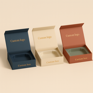 Customized logo hollow <b>magnetic</b> cosmetic cardboard sealing <b>boxes</b>, recyclable <b>magnetic</b> packaging gift <b>boxes</b>. - Product Image 1