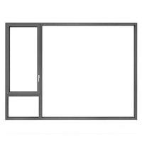 Ventanas Modernas de Aluminio con Doble Acristalamiento para Oficina en Casa, Ventana Corredera de Acero Inoxidable para Viviendas Residenciales OEM
