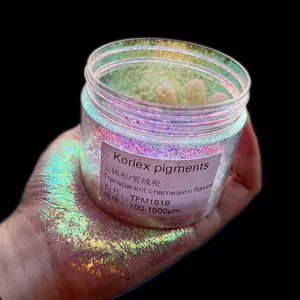 2024 Best Sale Iridescent Mirror Chrome Magic Flakes Cosmetics Resin Nail Polish Chameleon Mica Powder Aurora Flakes