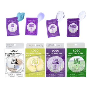 Private Label Ensemble <span class=keywords><strong>manucure</strong></span> pédicure 4 pièces Foot Spa Lemon Luxury Pack 4 Step pour pédicure - Product Image 3