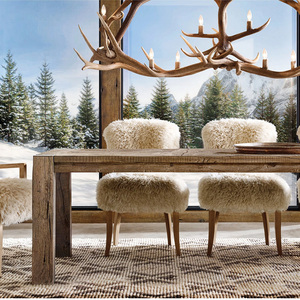 Tavolo Rustico in Legno Fatto a Mano Rhoohill, Arredamento per Sala da Pranzo in Legno Massello, Tavolo da Cucina in Stile Country - Product Image 4