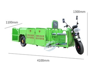 Triciclo Eléctrico de Saneamiento con 6 Cubetas y Cadena de Partición, Seguro y Estable para Transferencia de Residuos, Carga Útil de 100-200 kg, Autonomía de 50-70 km - Product Image 1