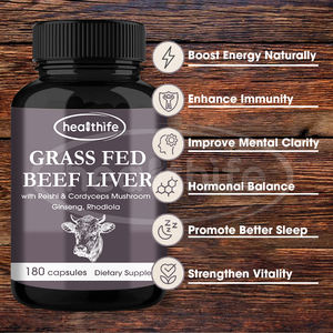 Complex Runderorgaansupplement Grasgevoerd Runderlevercapsule 4500Mg Met Reishi Cordyceps Champignon <span class=keywords><strong>Ginseng</strong></span> Rhodiola - Product Image 2