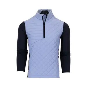 Meilleure vente 90% Nylon 10% Spandex veste de golf de sport légère pour hommes veste bouffante à fermeture éclair veste hybride rembourrée chaude
